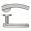 Zoo Hardware 19mm Arched T-Bar Lever - Push On Rose - 52mm Dia - Grade 201 - Satin Stainless