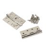 Polished Nickel 4" Ball Bearing Butt Hinge (pair) ss