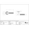 Matt Black Brompton Lever on Rose Set (Beehive Rose) - Unsprung