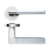 Zoo Hardware Venice lever on round rose - Polished Nickel / Satin Nickel