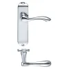 Zoo Hardware Project Arundel lever on latch backplate - 175mm x 42mm - Polished Chrome