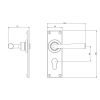 Padstow Lever Handle on Backplate (Euro Lock) - Flat Black