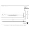 Black 36" Barn Door T Hinge (pair)
