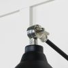 Hammered Nickel Brindley Wall Light in Elan Black