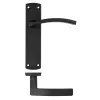 Zoo Hardware Toledo Lever on latch backplate - Matt Black