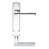 Zoo Hardware Leon lever on euro backplate - Polished Chrome