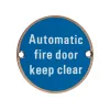 Zoo Hardware Automatic Fire Door Keep Clear - 76mm dia - PVD Bronze