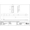 External Beeswax 24" Hook & Band Hinge (pair)