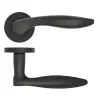 Zoo Hardware Cadiz lever on rose - Matt Black