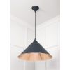 Smooth Copper Hockley Pendant in Soot