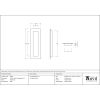 Aged Brass 175mm Plain Rectangular Pull