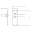 Arundel Lever Handle on Backplate (Latch/Passage) - Flat Black
