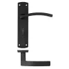Zoo Hardware Toledo lever on bathroom backplate - Matt Black