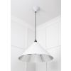 Hammered Nickel Hockley Pendant in Flock