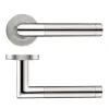 Zoo Hardware 19mm Mitred Dual Finish Lever - Push On Rose - 52mm Dia - Grade 201 - Stainless Steel