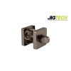 Jigtech Square Bathroom Turn & Release Set Black Nickel