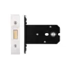 Zoo Hardware Flat Dead lock - 102mm C/W PVD Forend and Strike - Satin Stainless